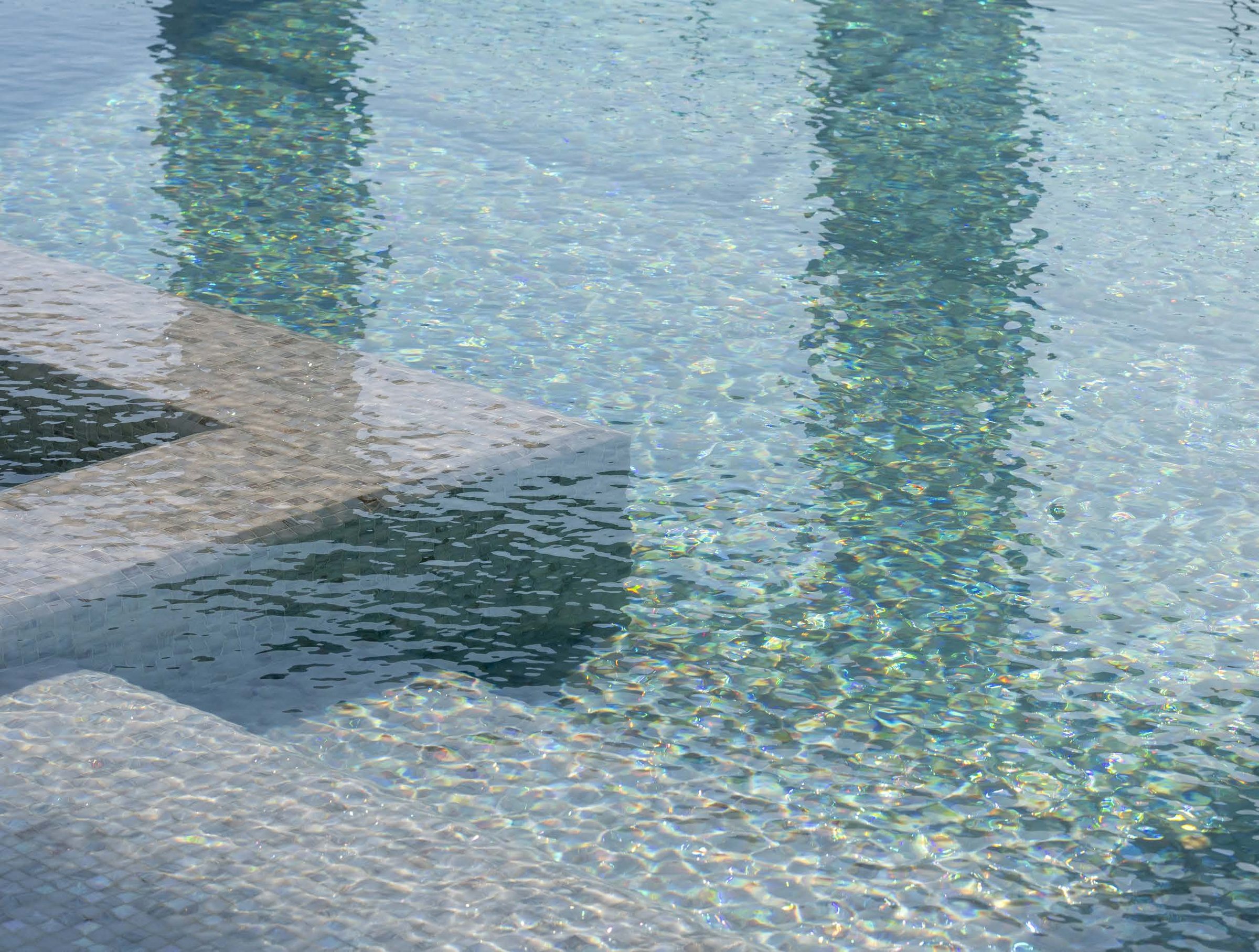 Sunlight on the pool water